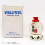 Santa Snoopy Miniature Snowfall Ornament