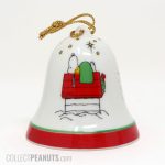 Snoopy on Doghouse Christmas Ornament Bell