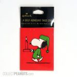 Snoopy in nightshirt holding candle Gift Tags