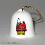 Snoopy on Doghouse Christmas Ornament Bell
