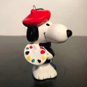 French Snoopy Artist Ornament