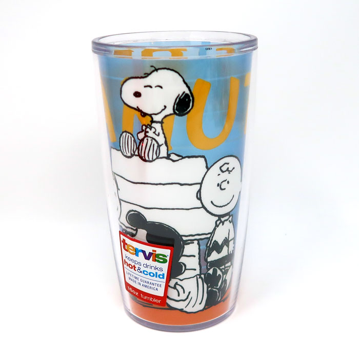 Bicchiere Termico Tervis Colossal Con Peanuts – 283g – Con Coperchio – Fatto In USA