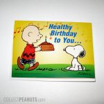 Snoopy & Charlie Brown 'healthy birthday' Reminder Card