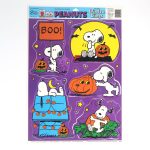 Snoopy with Pumpkins Halloween Window Cling Sheet