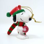 Snoopy Wearing Scarf Ornament