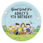 Custom Peanuts & Snoopy Party Plates
