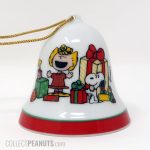 Sally, Snoopy and Woodstock with Gifts Bell Ornament