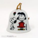 Snoopy under Mistletoe with Lucy Christmas Ornament Bell