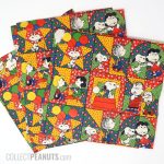 Peanuts Scenes on quilt blocks Gift Wrap