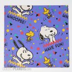 Snoopy and Woodstock confetti wrapping paper sheet
