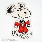 Snoopy dancing in red suit coat Gift Trim