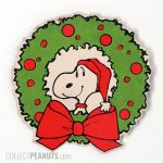 Snoopy in middle of Christmas wreath gift trim