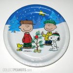 Peanuts Characters around Charlie Brown Christmas Tree Plates