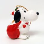 Santa Snoopy with Gift Bag Christmas Ornament