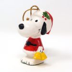 Santa Snoopy with Bell Christmas Ornament
