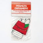 Snoopy On Doghouse Christmas Wood Ornament