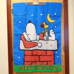 Santa Snoopy on Chimney Vintage Flag