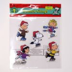 Peanuts Gang Skating Christmas Gel Cling