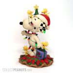 Snoopy covered in Christmas Lights with Woodstocks Figurine