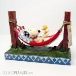 Snoopy and Woodstock laying in Hammock Figurine