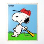Snoopy Baseball Wooden Tray Puzzle