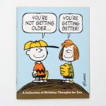 Charlie Brown and Peppermint Patty on Baseball Mound Birthday Greeting Card Book