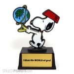 Snoopy with Globe 'I think the World of you' Trophy