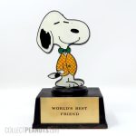 Snoopy wearing yellow suit 'World's Best Friend' Trophy
