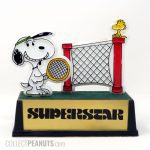 Tennis Snoopy with Woodstock on Net 'Superstar' Trophy