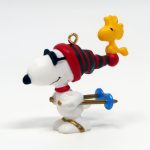 Snoopy and Woodstock Skiing Ornament