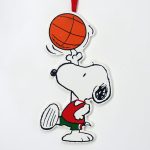 Basketball Player Snoopy Wooden Ornament