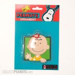 Charlie Brown Portrait in a Square Christmas Ornament