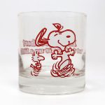 Snoopy & Woodstock Dancing Glass - Red