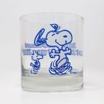 Snoopy & Woodstock Dancing Glass - Blue