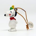 Snoopy with Kiss Miniature Christmas Ornament