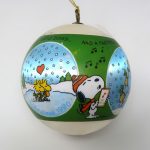 Snoopy and Woodstock 12 days of Christmas Satin Ball Ornament