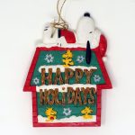 Santa Snoopy 'Happy Holidays' Doghouse Christmas Ornament