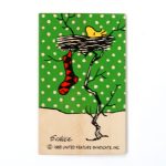 Woodstock in Nest with Christmas Stocking Gift Tag