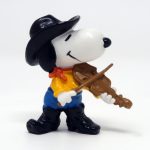 Cowboy Snoopy Playing Fiddle PVC Figurine