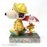 Snoopy and Woodstock in Rain Gear Figurine