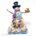 Peanuts Gang Skating on Snowman Figurine