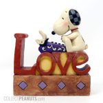 Snoopy with Typewriter on word 'Love' Figurine