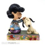 Lucy petting Snoopy Figurine