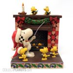 Snoopy and Woodstocks Caroling by Fireplace Figurine