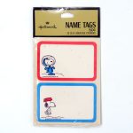 Dog Dish Snoopy & Astronaut Snoopy  Name Tags