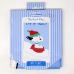 Snoopy Sledding in Dogdish Embroidered Flag