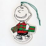 Charlie Brown with Gifts Wood Christmas Ornament