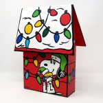 Snoopy and Woodstock Christmas Card Doghouse Box