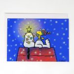 Woodstock Decorating Snoopy Christmas Greeting Card