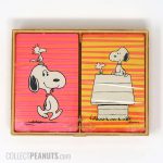 Snoopy & Woodstock on doghouse Double-Playing Card Set